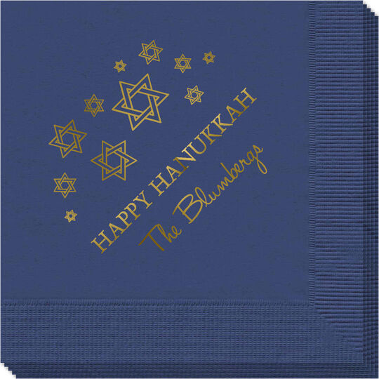 Modern Jewish Star Galaxy Napkins